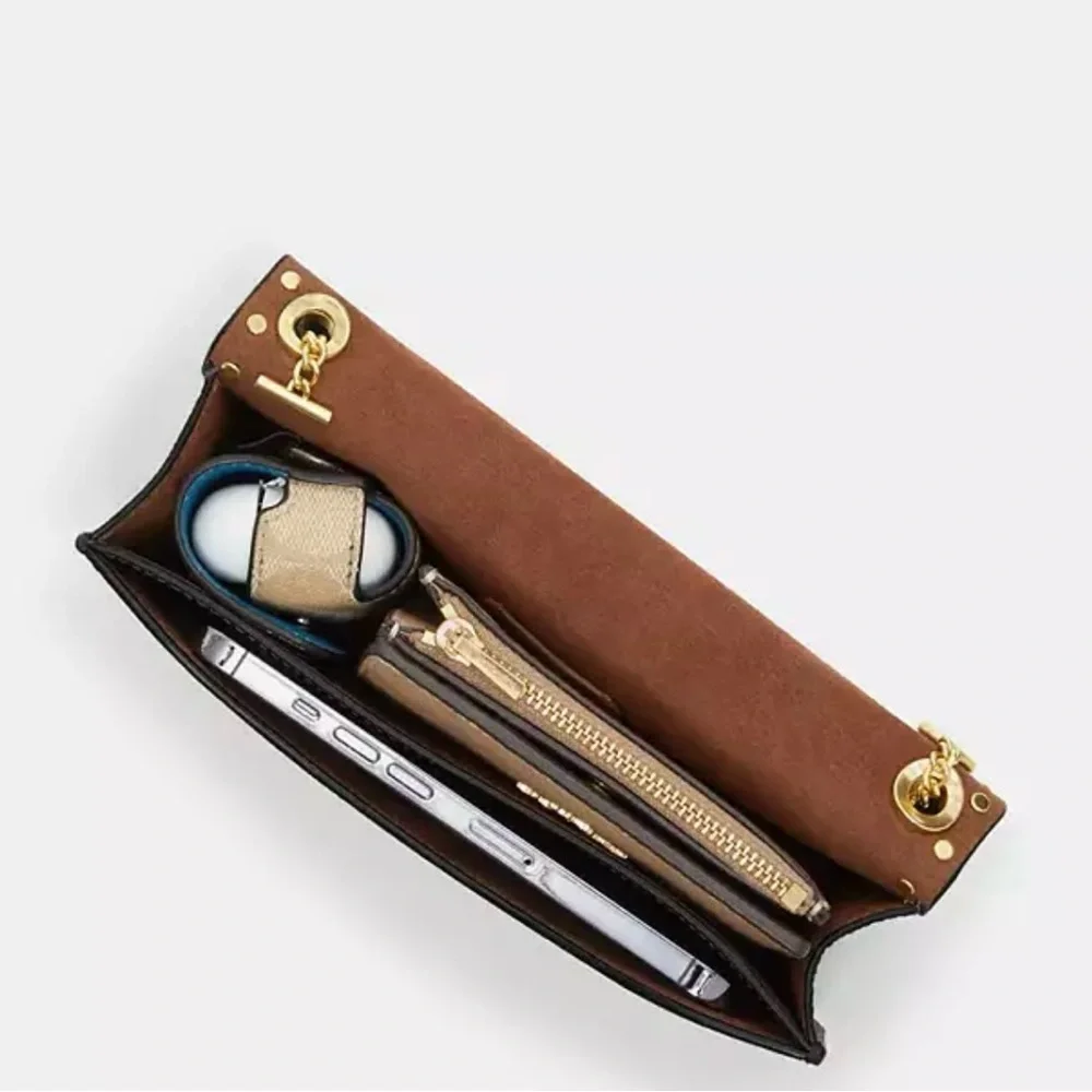 NWT Morgan Crossbody In Blocked Signature Canvas light khaki - Picture 8 of 10